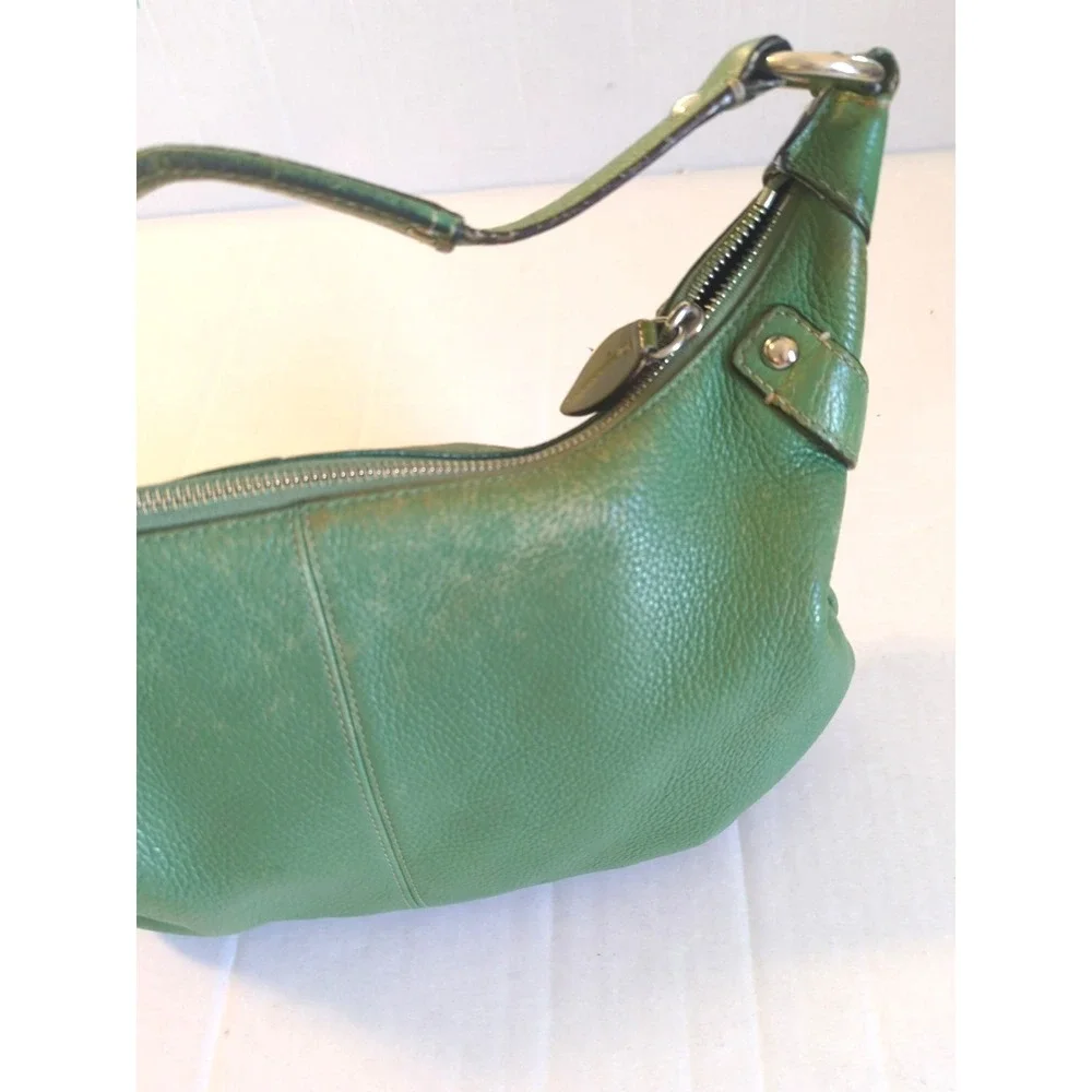 Rare Authentic Vtg Coach Penelope Shoulder Bag Leaf Green Pebbled Leather - Picture 5 of 11
